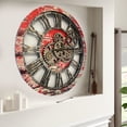 thumbnail image 6 of THE GEARS CLOCK Wall Clock with Real Moving Gears AM-LI_ 24 in Round Red-Lava, 6 of 11