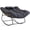 Black, variant on DELMANGO Outdoor Egg Chair, Oversized Rocking Chair, All-Weather Patio lounger with Thick Cushion, Steel Wicker Rocker, Indoor Papasan lawn Chair for Living room Bedroom Porch Balcony Beige