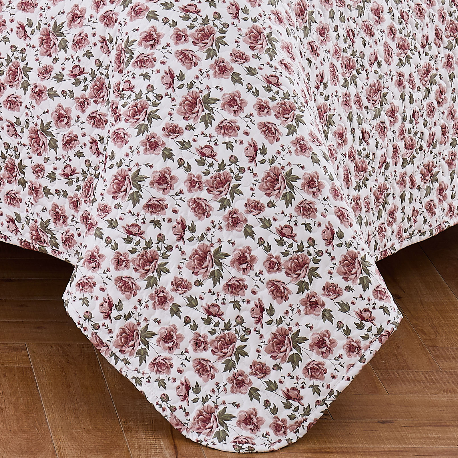 Pink Roses 2-piece Quilt Set Twin 66x86