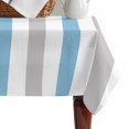thumbnail image 4 of Blue Grey Stripe Table Cloth Waterproof Tablecloths, Modern Farmhouse Vertical Striped Tablecloth Dining Table Cover for Kitchen Party Tabletop Outdoor, Rectangle Tablecloth 60x84 Inch, 4 of 9