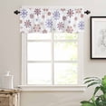 thumbnail image 7 of Christmas Snowflakes Kitchen Curtains and Valances Set, Xmas Purple Brown White Background Rod Pocket Window Valance 18 Inch Window Curtain Panels for Living Room Bedroom Laundry, 27.5x36in, 3 Pieces, 7 of 7