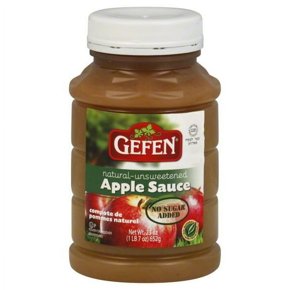 Gefen Unsweetened Apple Sauce, 23 Oz (Pack of 12)