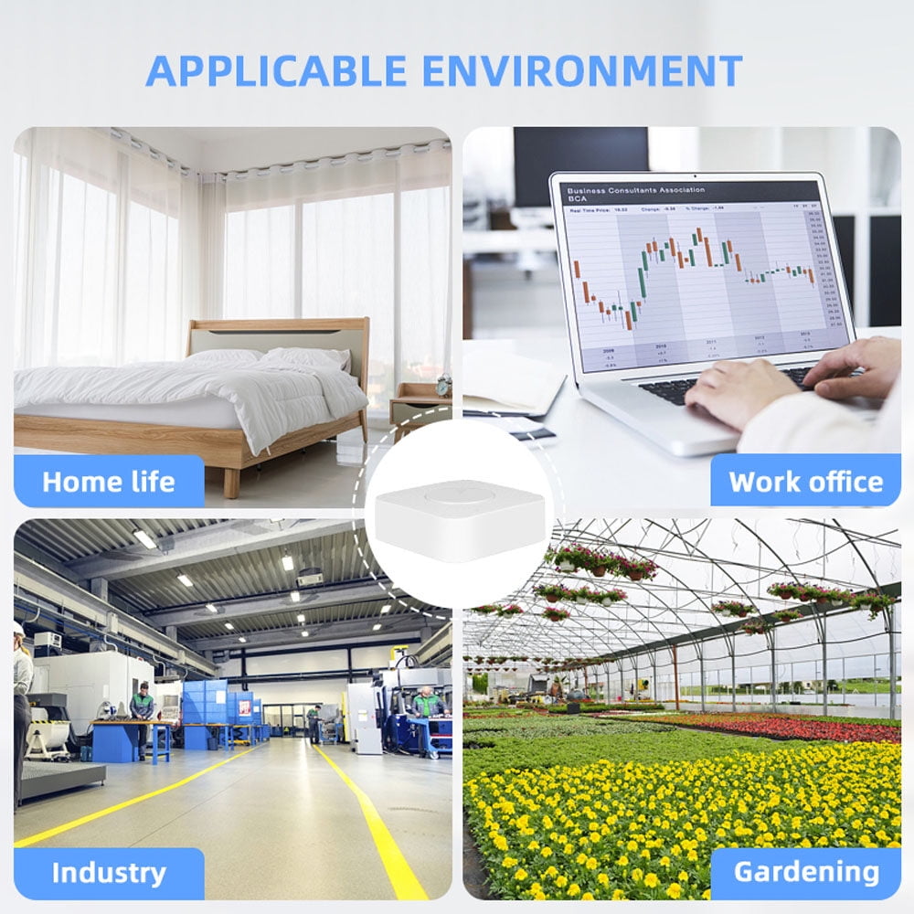 CO2 Meter Detector Tuya Zigbee Intelligent Air Housekeeper 6-in-1 Air Quality Monitor PM2.5//TVOC/CO2/Temperature/Humidity Detector for Home Office