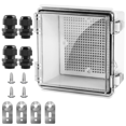 thumbnail image 1 of Waterproof Outdoor Project ABS Plastic Junction Box Weatherproof Dustproof Enclosure with Hinged Cover, Mounting Plate, 1 of 6