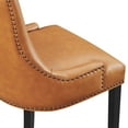 thumbnail image 5 of Side Dining Chair, Rivet Nailhead, Tan, Vegan Leather, Kitchen Cafe Bistro Hospitality Restaurant, Modern Contemporary HB32920, 5 of 8