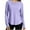 Purple, variant on Workout Tops for Women Quick Dry Long Sleeve Yoga Sun Protection Shirts Trendy Crew Neck Athletic Top Loose Fit for Running Gym Hiking Rash Guard Purple L