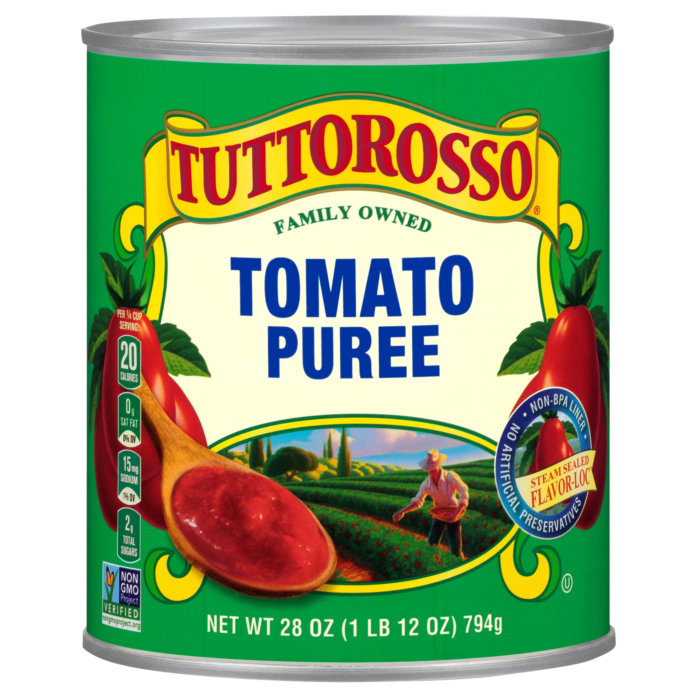 (6 pack) Tuttorosso Tomato Puree, 28 oz Can