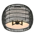 thumbnail image 2 of Golden Lighting Everly 4-light Semi-Flush Mount in Matte Black and Modern Black Rattan shade, 2 of 4
