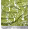 thumbnail image 1 of Soimoi Green Cotton Voile Fabric Dry Tree Print Fabric by the Yard 56 Inch Wide, 1 of 3