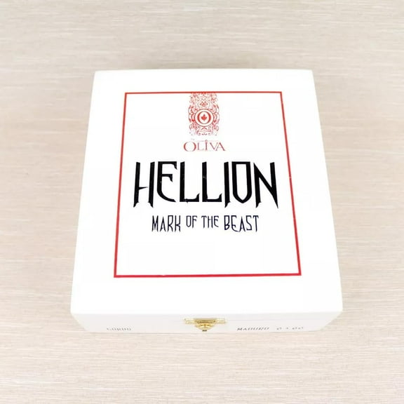 Hellion Mark of the Beast Gordo Maduro Empty Wood Cigar Box 7" x 6.5" x 2.5"