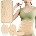 thumbnail image 1 of 4Pcs Waist Neck Oil Pack Set with Chest Pads Washable Reusable Knee Essential Oil Wrap Mess-Free Oil Pack Wrap with Adjustable Elastic Straps Soft Comfortable Oil Pack for Chest Waist Nec, 1 of 6