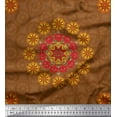 thumbnail image 1 of Soimoi Silk Fabric Damask & Mandala Decorative Printed Craft Fabric by The Yard 42 Inch Wide, 1 of 1