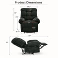 thumbnail image 3 of Aukfa Overstuffed Manual Recliner Chair, Upholstered Glider Lounge Armchair with Footrest for Bedroom Reading,Gray, 3 of 9