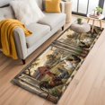 thumbnail image 2 of Farm Animals Runner Rugs 2x6 ft Pastoral Landscape Farmhouse Rooster Hen Chicken Barn Washable Hallway Rugs Non-Slip Floor Mats Absorbent Carpet Bedside Runners for Bedroom Kitchen Laundry Room, 2 of 9