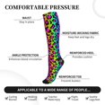 thumbnail image 5 of Compression Socks for Women and Men - Rainbow leopard bright Compression Socks Circulation for Workout, 5 of 8