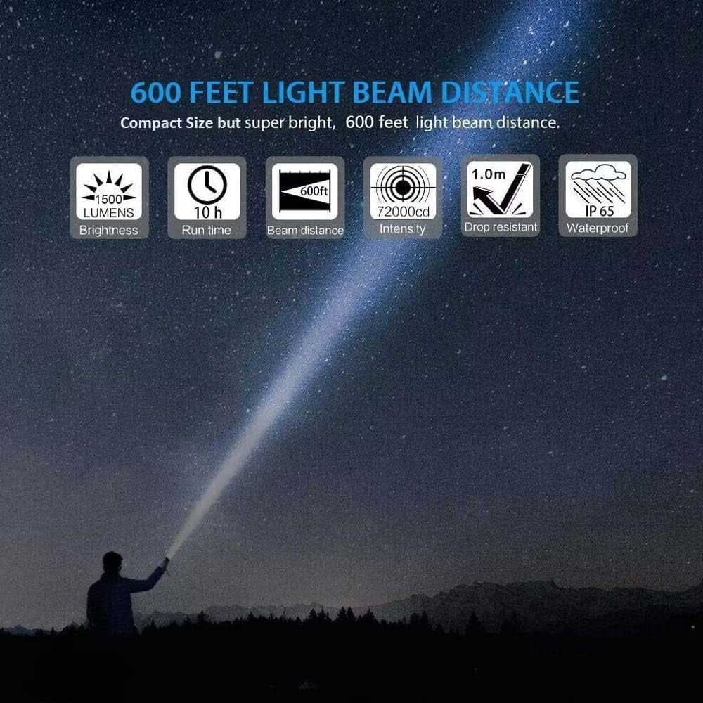 Magnetic Flashlights High Lumens Rechargeable 2 Packs,Super Bright LED Magnet Tactical Flashlight with Cob Worklight,Handheld Flash Light with Holsters for Camping，outdoor activities,hiking,readin,ad