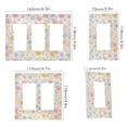 thumbnail image 2 of Yayeee Rocker Switch Wall Plate 2-Gang 4.7"x4.6" Home Decorative Outlet Cover, Watercolor Flowers Pattern, 2 of 6