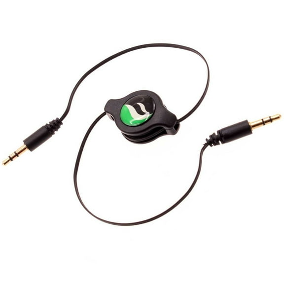 Retractable Aux Cable 3.5mm Adapter Car Stereo Aux-in Audio Cord Speaker Jack Wire P3G for LG Prime 2, Phoenix 5, K92 5G, Fortune 3, Aristo 5 4 Plus - Lively Jitterbug Smart3 - Meberry M7 10.1