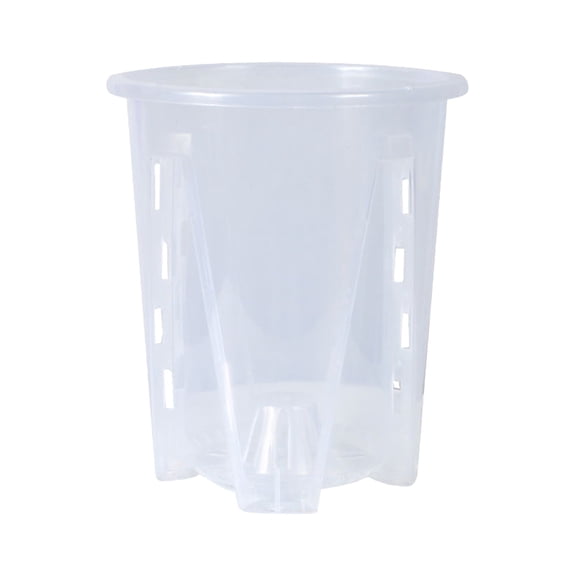 Clear Orchid Pot with Drainage Holes Breathable Plastic Planter 4.7x3.9x3.9 Inch Indoor Plants Pots with Side Slits for Healthy Roots Growth Observation for Orchid Fleshy Plants Cactus Clear Nursery