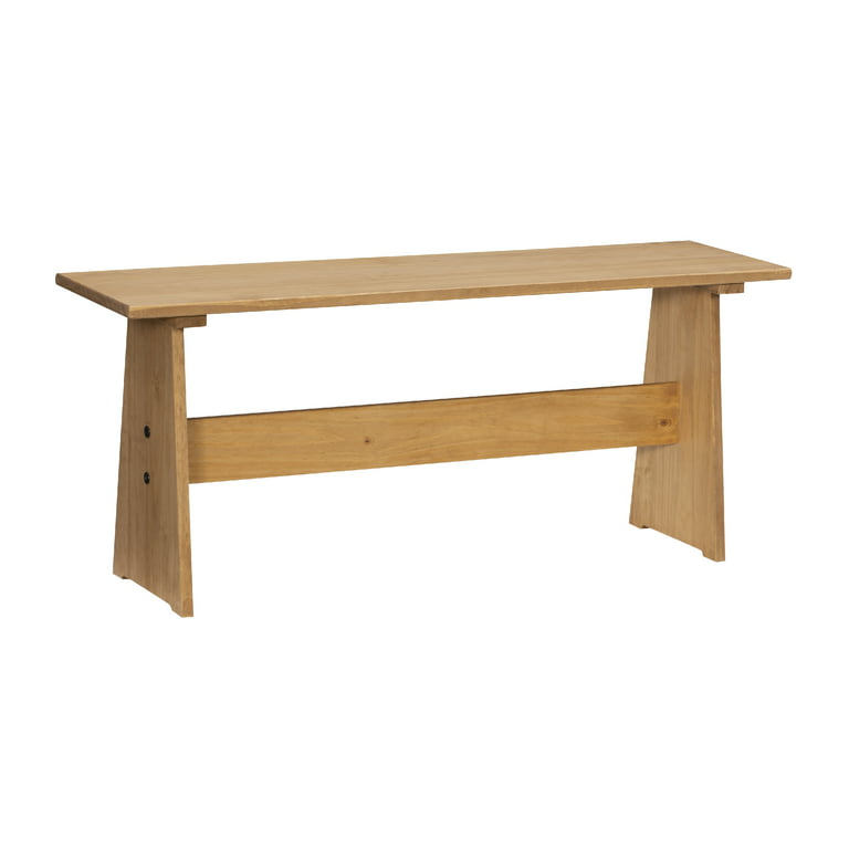 Linon Wickford Corner Dining Breakfast Nook Set with Storage, Table, and  Bench, Seats 5-6, Natural Finish