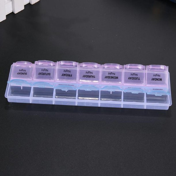 Hot Sale 1 Pack 2x TABLET PILL BOX 7 Day Weekly Medicine Box Pill