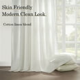 thumbnail image 5 of Topfinel 90 Inches Long Semi Sheer Curtains,Natural Linen Blended Light Filtering Window Curtains for Living Room Bedroom Back Tab Drapes with Hooks，Set of 2, 5 of 7