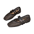 thumbnail image 6 of Norvail Womens French Style Hollowed Out Solid Color Mary Jane Flats, Breathable Slip On Casual Dress Shoes for Office Garden Party Summer Daily Wear, 6 of 7