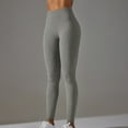 thumbnail image 6 of Sngxgn Women's High Waist Leggings Soft Solid Leggings Pants(Grey,S), 6 of 8