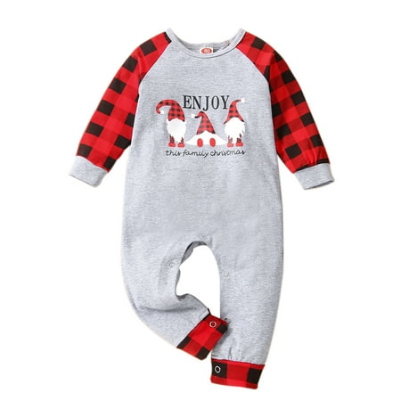 

Meihuida Baby’s Christmas Printing Round Neck Raglan Long Sleeve Jumpsuit