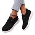 thumbnail image 2 of Nestiefly Slip On Sneakers Women Breathable Mesh Knitted Woven Low Top Walking Shoes Lightweight Wide Width Non-Slip Shoes Black 38, 2 of 9