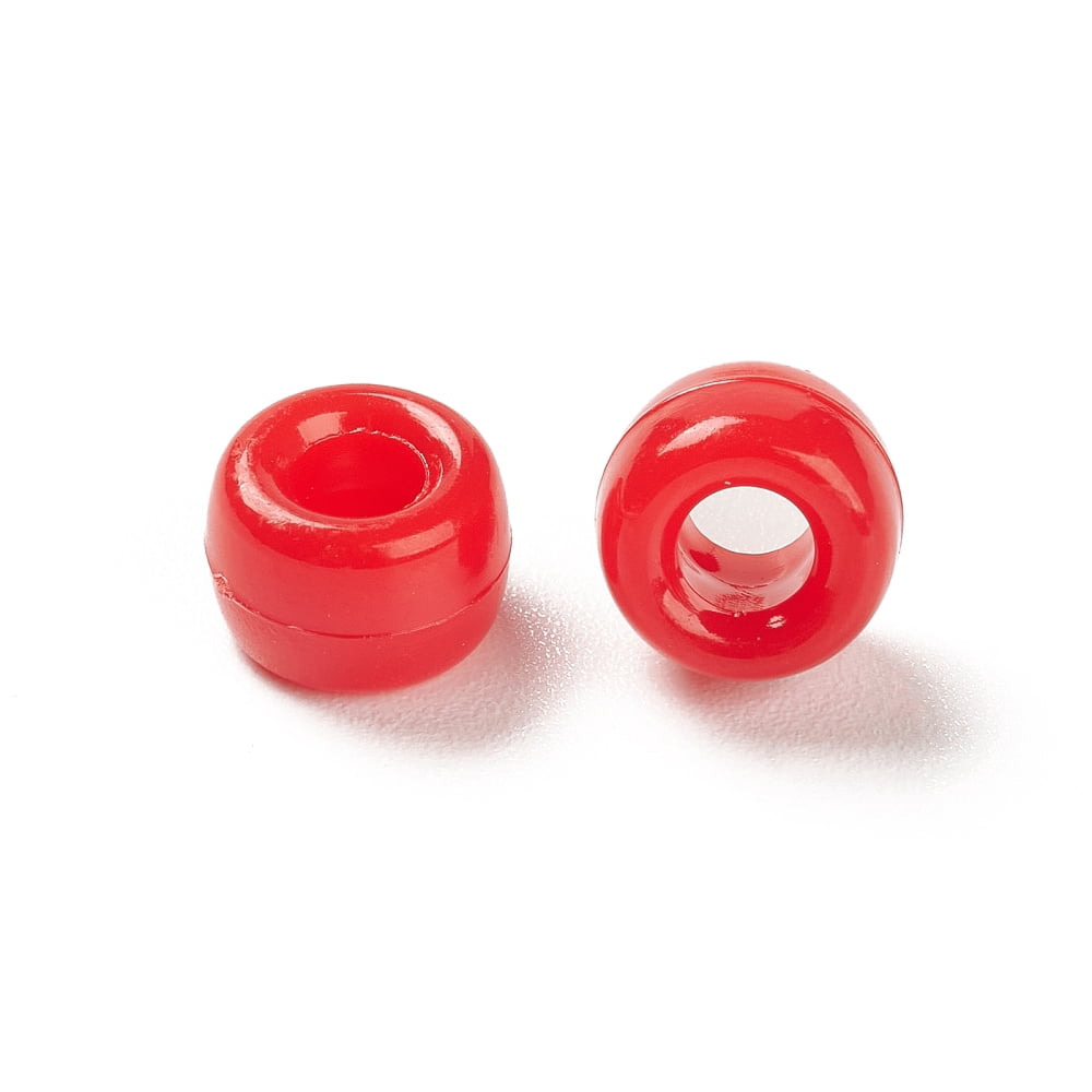 Christmas Theme Opaque Acrylic Beads Rondelle Mixed Color 9x6x6mm Hole: 3.7mm about 1900pcs/500g