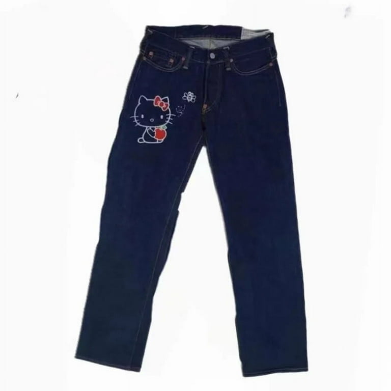 Evisu Hello Kitty Printed Polyester Jeans (Women's XL Evisu Hello Kitty Printed Polyester Jeans (Women's XL