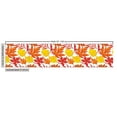 thumbnail image 2 of Autumn Fabric by the Yard Upholstery, Composition of Various Fall Leaves on a Plain Background, Decorative Fabric for DIY and Home Accents, Orange Vermilion by Ambesonne, 2 of 4