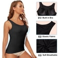 thumbnail image 4 of LEEYNEER Women‘s Camisole with Built in Bra Tank Tops for Layering Stretch Casual Undershirts Wider Strap, 4 of 5