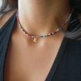 thumbnail image 4 of MACEHLJP Beaded Initial Necklaces for Women Colorful Bohemian Choker Gift for Her Christmas Birthday Gifts, 4 of 4