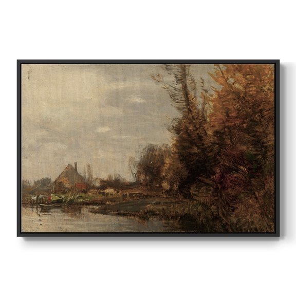 Vintage Landscape-CCXXIX By Wexford Home Framed in Black Wood Gallery Wrapped Canvas 17 in. x 25 in.