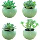 thumbnail image 1 of 4 Uds. De flores falsas, mini suculentas de simulación en maceta, decoración creativa de moda, planta artificial de flores, 1 of 5