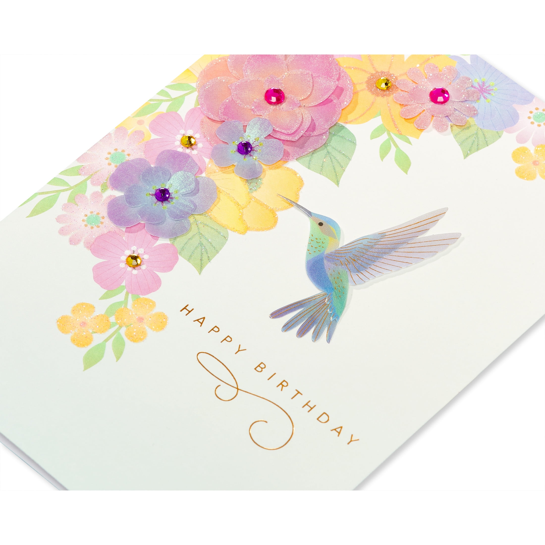 Papersong Premium Birthday Card (Hummingbird)