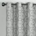 thumbnail image 3 of Achim Constellation Jacquard Circles Grommet Light Filtering Curtain Panel, Grey, 52" x 63", 3 of 5
