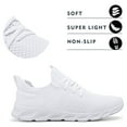 thumbnail image 2 of BUBUDENG Womens Slip-on Sneakers Athletic Walking Sneakers Lightweight Casual Running Gym Shoes Size 9.5 White, 2 of 8