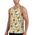 thumbnail image 2 of Fotbe Gnomes Bees And Sunflowers Pattern Men's Quick Dry Workout Tank Top Gym Muscle Tee Fitness Bodybuilding Sleeveless T Shirt Breathable Workout Shirt-X-Large, 2 of 9