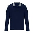 thumbnail image 3 of Ceisia Men Color Block Long Sleeve Zipper Casual Daily Outdoor Versatile Gift Fashion Athletic Top, 3 of 5