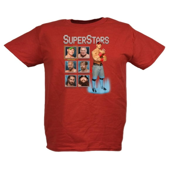 John Cena Brock Lesnar Seth Rollins Red T-shirt YXL