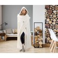 thumbnail image 1 of Safdie & Co. Hoodzy Blanket Faux Fur Ivory, 1 of 1