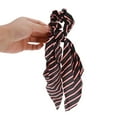thumbnail image 5 of Unique Bargains 1 Pc Stripes Tie Triangle Ribbon Scrunchies Black, 5 of 5