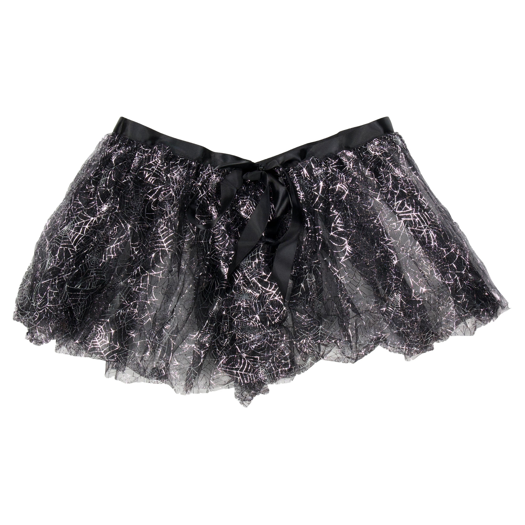 Spiderweb Tutu Costume Accessory for Adults, Black and Silver, L/XL, Halloween by Way To Celebrate