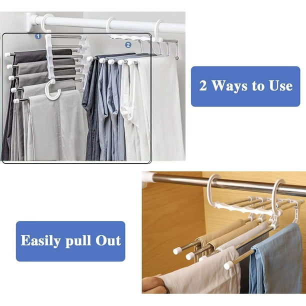 1 pieza de almacenamiento de perchero elastico para pantalones perchas ahorradoras perchero para pantalones para adultos percha plegable de viaje almacenamiento magico de perchas multiples percha pleg...