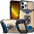 thumbnail image 1 of Funda para iPhone 14 Pro Max 13 12 Pro Max 8 7 Plus Mini SE, protección resistente con cubierta de cámara deslizante y cubierta con Clip para tarjeta Fivean unisex, 1 of 2