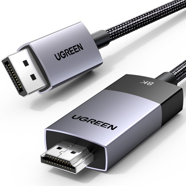 Cable DisplayPort a HDMI UGREEN 8K @60Hz 4K @120Hz 3.3 pies