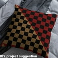 thumbnail image 2 of Castle Fairy Geometric Checkered Fabric by the Yard 5 Yards,Red Brown Fabric for Sewing,Abstract Gradient Home Decor Fabric by the Yard,Lightweight Room Decor, 2 of 6
